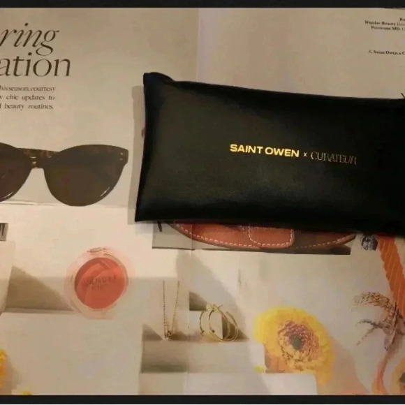 SAINT OWEN x Curateur animal print sunglasses, Cat Eye shaped with pouch - Picture 4 of 11